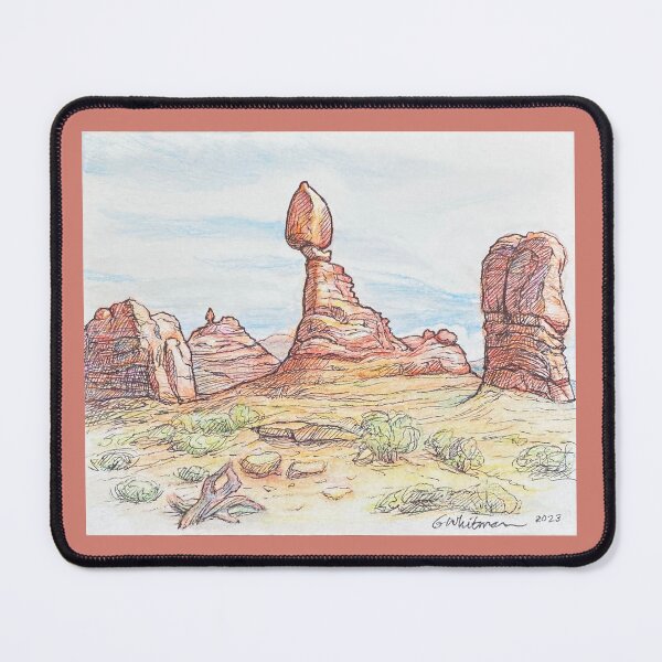 Item preview, Balancing Rock ink & watercolor designed and sold by Gale Whitman Studio.