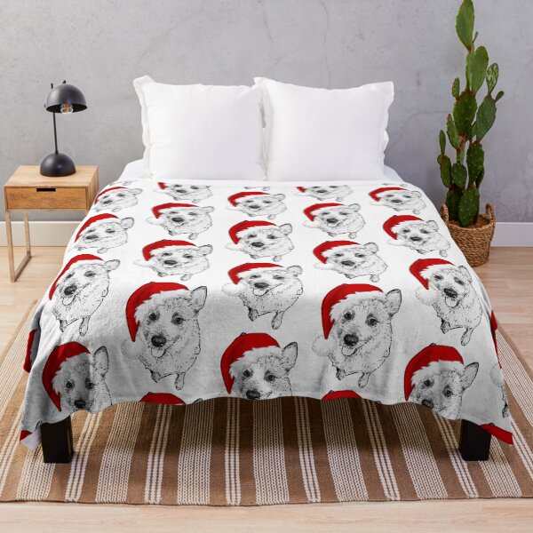 Item preview, Australian Cattle dog / Heeler with Santa hat designed and sold by AussieWorkDogs.
