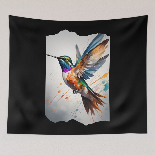 Item preview, Watercolor Hummingbird Art designed and sold by Mechanical-Artt.