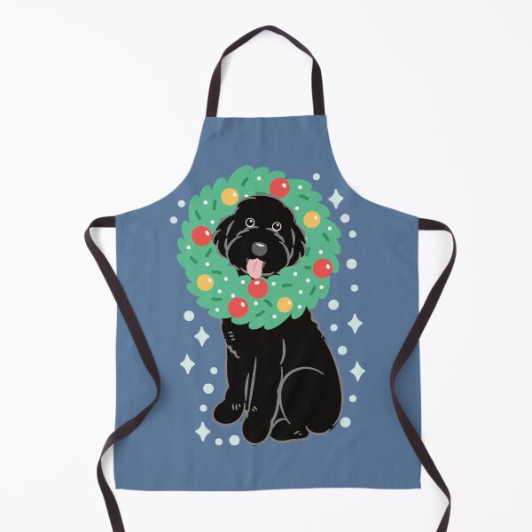 Item preview, Merry Christmas Black Aussiedoodle Aussie Doodle Dog designed and sold by Lulupainting.