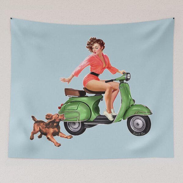 Item preview, Scooter Girl Chased By Dog designed and sold by EvTheOne.