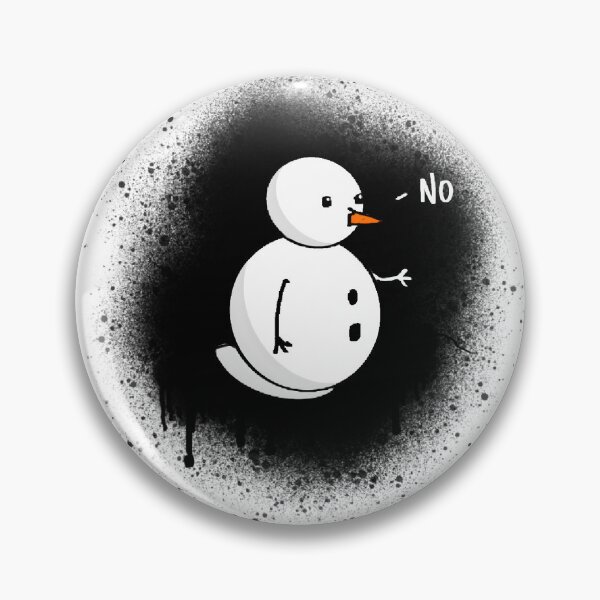 Item preview, Black Spraypaint Explosion No Man Snowman Shirt and Sticker Design by Zeesdesign on Redbubble designed and sold by ZEESDESIGN.
