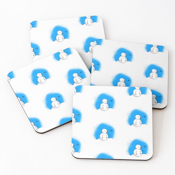 Item preview, Blue  Spraypaint Explosion No Man Snowman Shirt and Sticker Design by Zeesdesign on Redbubble designed and sold by ZEESDESIGN.