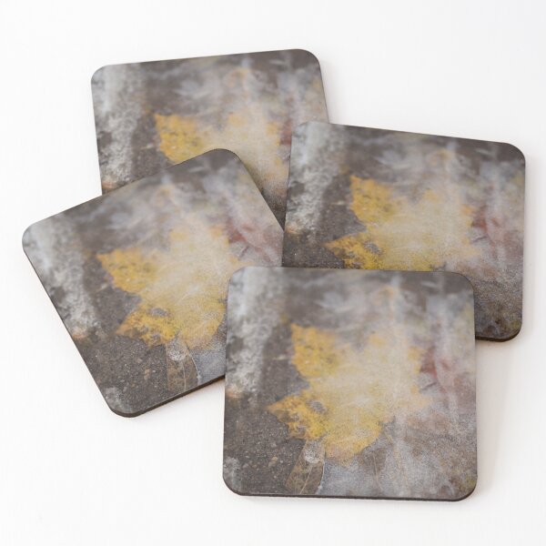 Item preview, Seasons Collide - Yellow Leaf Under the Surface of Snow designed and sold by Amanda Creamer.