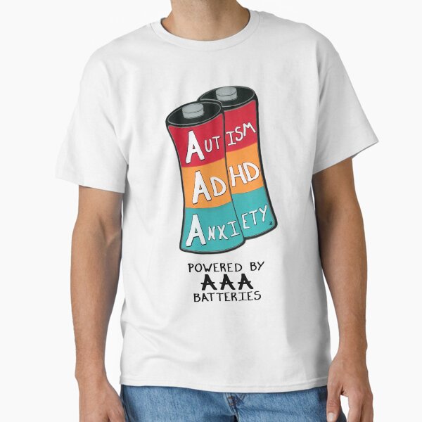 Item preview, AAA batteries - neurospicy version designed and sold by zan doodles.