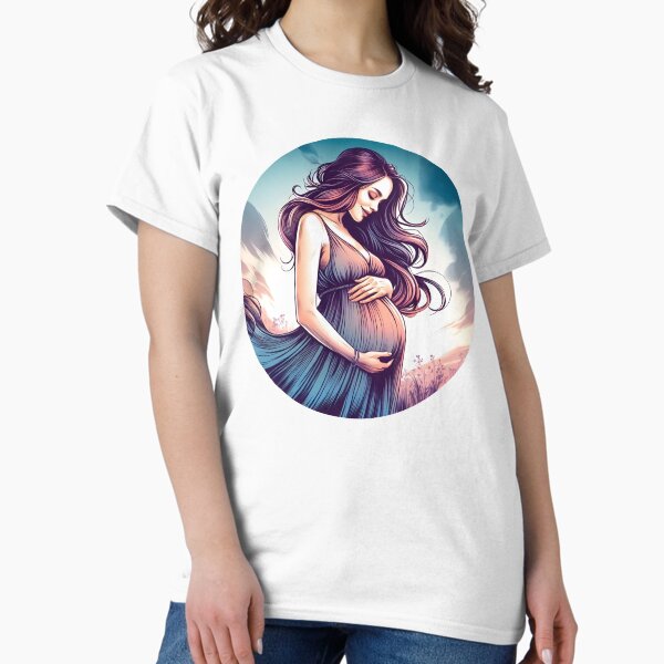 Item preview, Happy and pretty pleased pregnant woman designed and sold by posterflunz.