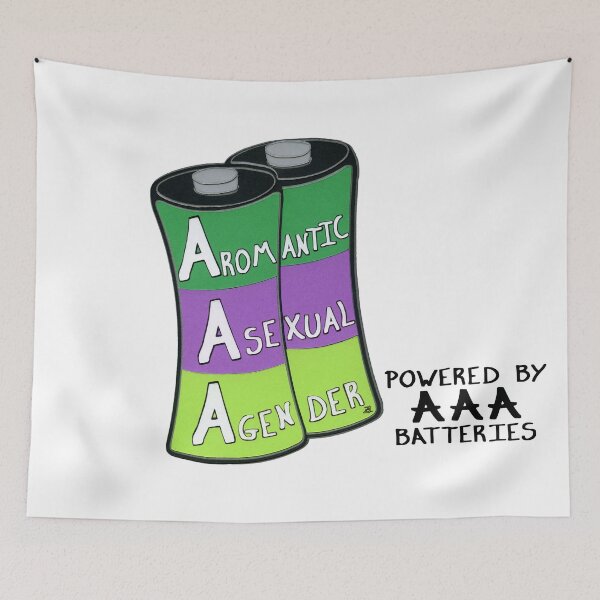 Item preview, AAA batteries - queer version designed and sold by zan doodles.