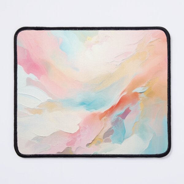 Item preview, Peaceful Pastel Abstract Pink and Blue Painting designed and sold by DreamyDaisy.
