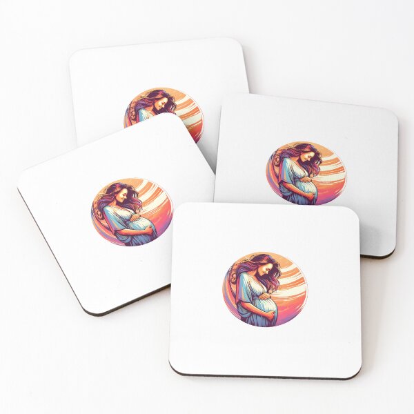 Item preview, Feliz y riendo hermosa mujer embarazada designed and sold by posterflunz.