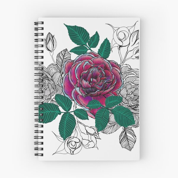 Item preview, rose flowers drawing patterns forest designed and sold by sup-poon.