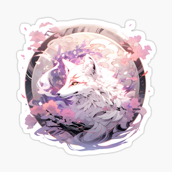 Item preview, Japanese Fox Kitsune designed and sold by Yana Grech.