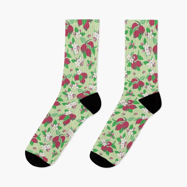 Item preview, Apple Blossom with red apples pattern designed and sold by Stephanie J Lewis.