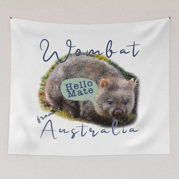 Item preview, Hello Mate - Wombat designed and sold by Michael van der Hoorn.