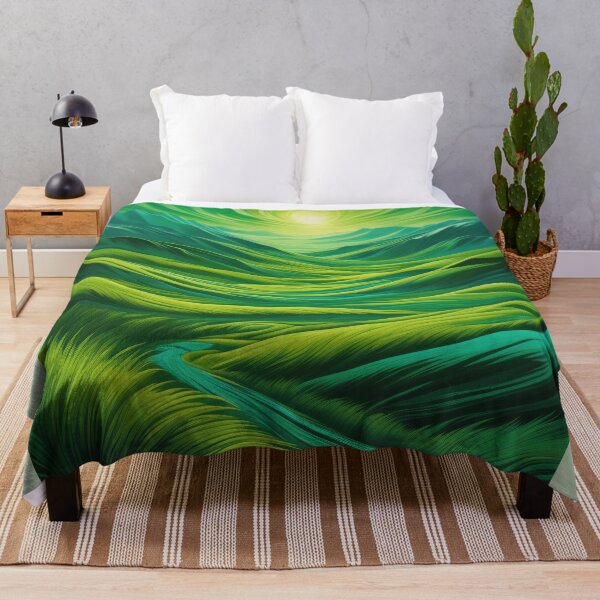 Aperçu de l'œuvre Abstraction Pop Art Motif Herbe Verte créée et vendue par Bilisik.