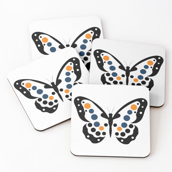 Aperçu de l'œuvre Papillon à pois coloré créée et vendue par bugOnCat.