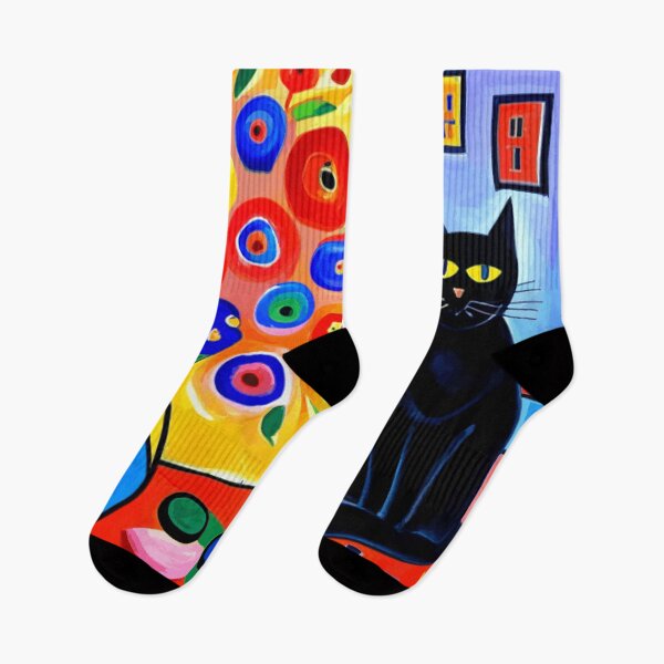 Artikelvorschau, Schwarze Katze mit Blumenvase Moderne Stilllebenmalerei entworfen und verkauft von Vicky Brago-Mitchell®.