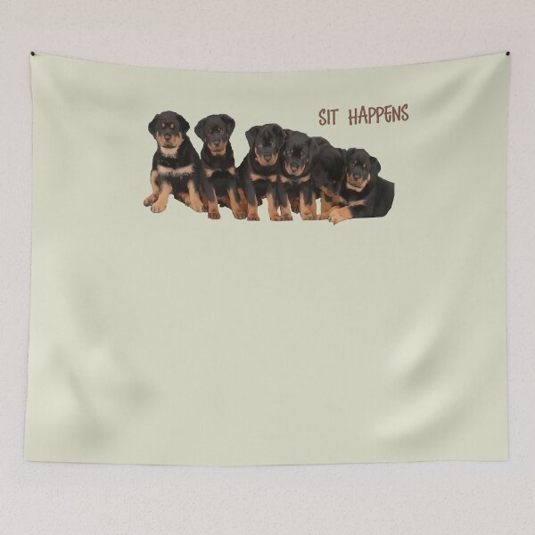 Item preview, Sit Happens For Six Rottweiler Puppies Dog Lover Quote 2 designed and sold by taiche.