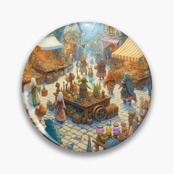 Aperçu de l'œuvre Marché médiéval fantastique créée et vendue par ARTBYAI ∆∇.