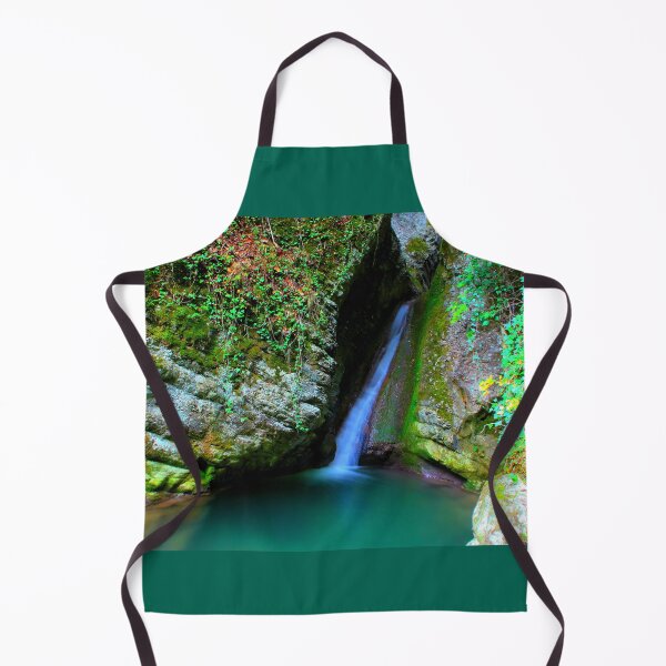 Item preview, Scene from Sibillini Mountains with Cascata del Pellegrino waterfall, basin, rocks designed and sold by Kristina Drozd.