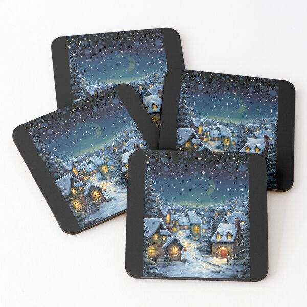 Item preview, Starry Night in a Winter Village  designed and sold by CamilleNorris.