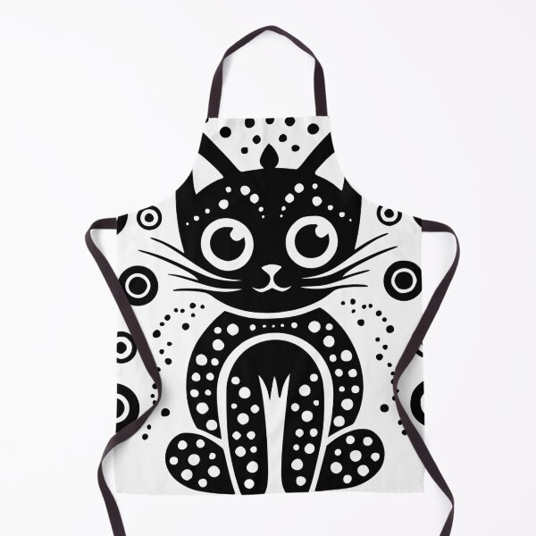 Item preview, black and white polka dot cat designed and sold by bugOnCat.