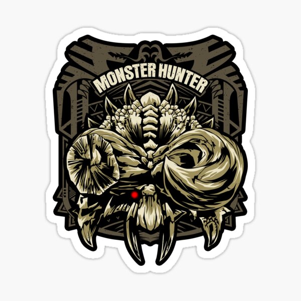 Bloodbath Diablos tribal design - Monster Hunter Sticker for Sale