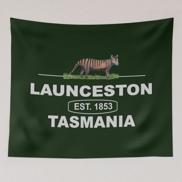Item preview, Launceston, 1853, Tasmania with Iconic Tasmanian Tiger designed and sold by KC Morcom.