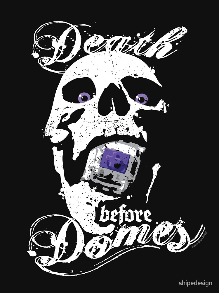 Thumbnail 7 of 7, Essential T-Shirt, "Death before Domes" - Purple MX Zealot designed and sold by shipedesign.