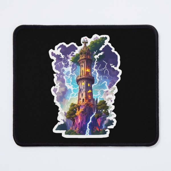 Item preview, Major Arcana The Tower - Green Landscape Tarot Card designed and sold by Pixel Waite.