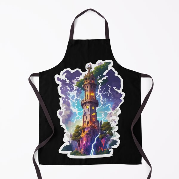 Item preview, Major Arcana The Tower - Green Landscape Tarot Card designed and sold by Pixel Waite.