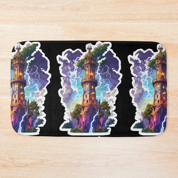 Item preview, Major Arcana The Tower - Green Landscape Tarot Card designed and sold by Pixel Waite.