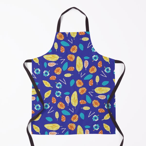 Item preview, Floral and Leafy Pattern on Blue Background designed and sold by kiokuso.