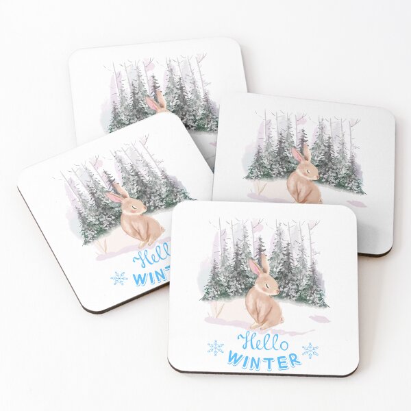 Item preview, Hello Winter, Cute Winter Rabbit designed and sold by PS-ARTSHOP.