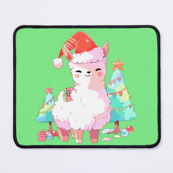 Item preview, Cute cartoon Llama wearing Santa hat, Christmas Llama, New Year Llama designed and sold by Niktarka.