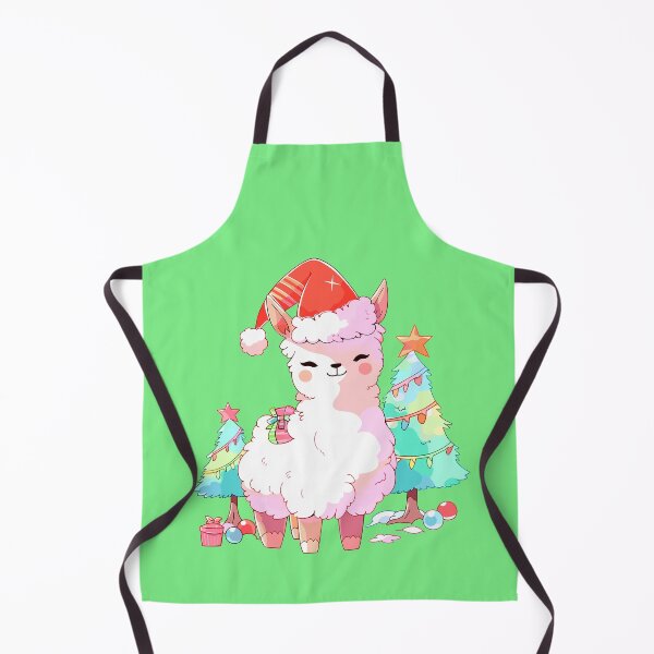 Item preview, Cute cartoon Llama wearing Santa hat, Christmas Llama, New Year Llama designed and sold by Niktarka.