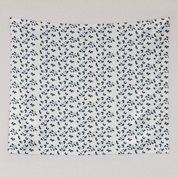 Item preview, Blue Leafy Branches Pattern designed and sold by kiokuso.