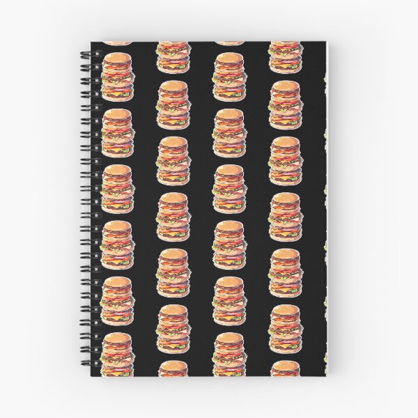 Item preview, Extra Big Burger Wallpaper Inspiration Shirt Sticker Design with Black Background by Zeesdesign on Redbubble designed and sold by ZEESDESIGN.