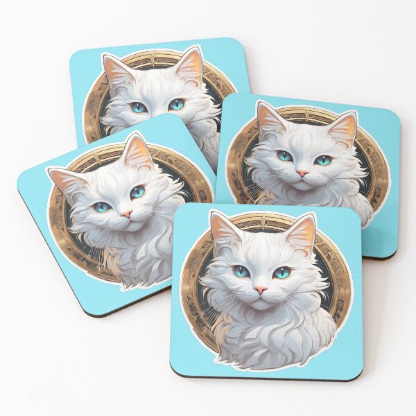 Item preview, Cute Angelic Fluffy White Cat designed and sold by Bilisik.