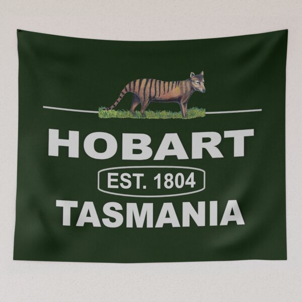 Item preview, Established 1804, Hobart, Tasmania with the Iconic Tasmanian Tiger designed and sold by KC Morcom.