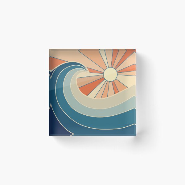 Item preview, Retro Revival: Timeless elegance with a sun wave designed and sold by thrine.