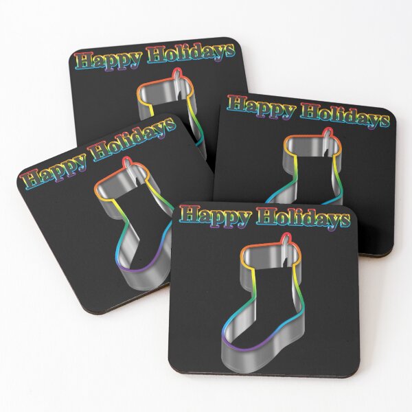 Item preview, Cookie cutter Stocking LGBT Happy Holidays Rainbow Pride designed and sold by TheirChoice.