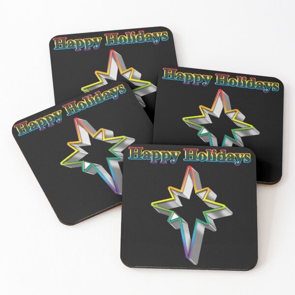Item preview, Cookie cutter Star LGBT Happy Holidays Rainbow Pride designed and sold by TheirChoice.