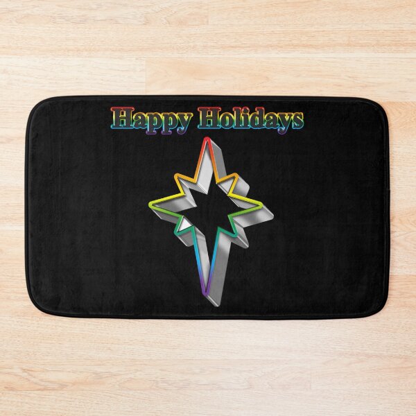 Item preview, Cookie cutter Star LGBT Happy Holidays Rainbow Pride designed and sold by TheirChoice.