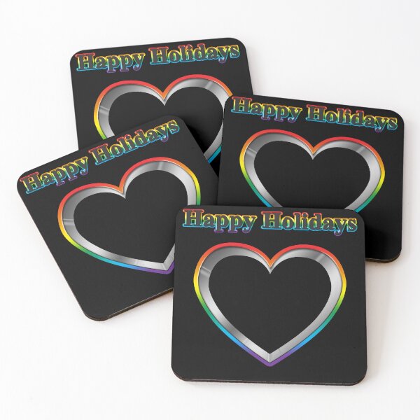 Item preview, Cookie cutter Heart LGBT Happy Holidays Rainbow Pride designed and sold by TheirChoice.