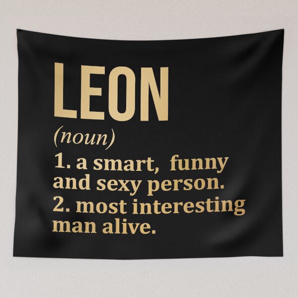 Item preview, Leon Name Definition in Gold designed and sold by XCIV.