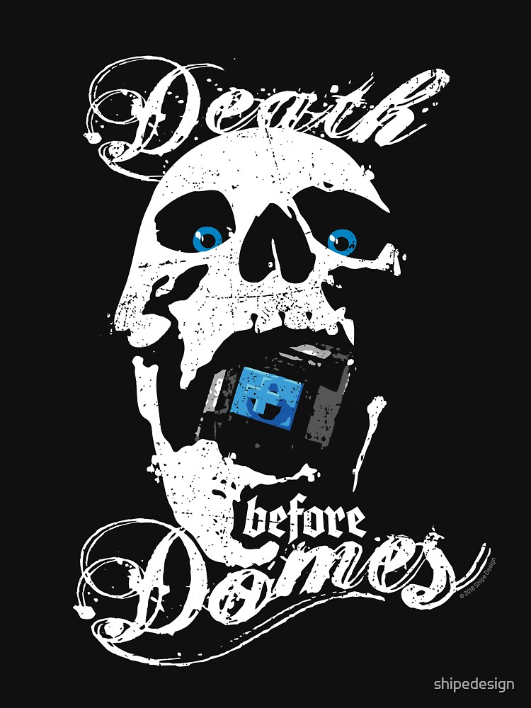 Thumbnail 7 of 7, Essential T-Shirt, "Death before Domes" - Blue MX designed and sold by shipedesign.