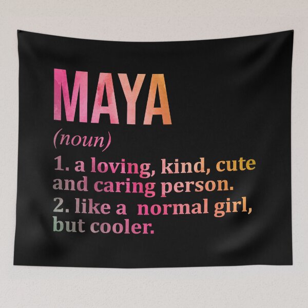 Item preview, Maya Name Definition in Watercolor designed and sold by XCIV.