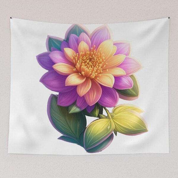 Item preview, Fantasy Flower Sticker: 3D Vector Art with Cinematic Charm and Detail (63) designed and sold by WASjourney.