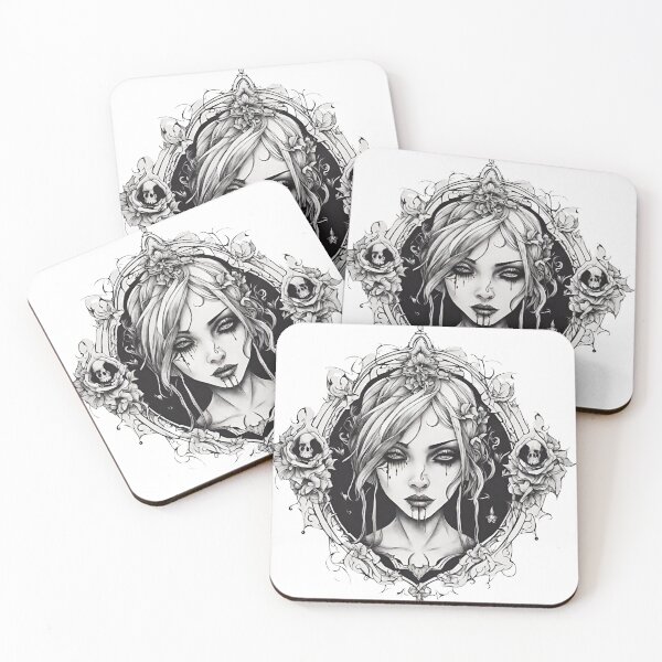 Item preview, Gothic Girl tattoo design  designed and sold by CyberArtistOne.
