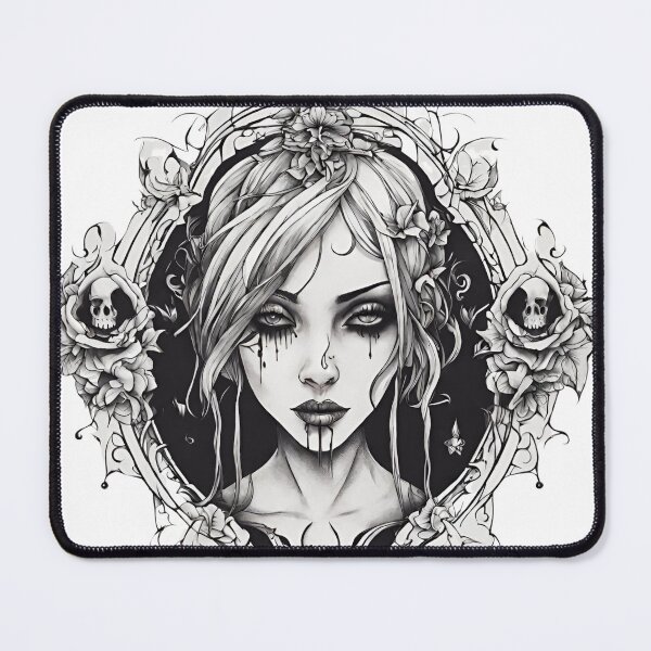 Item preview, Gothic Girl tattoo design designed and sold by CyberArtistOne.